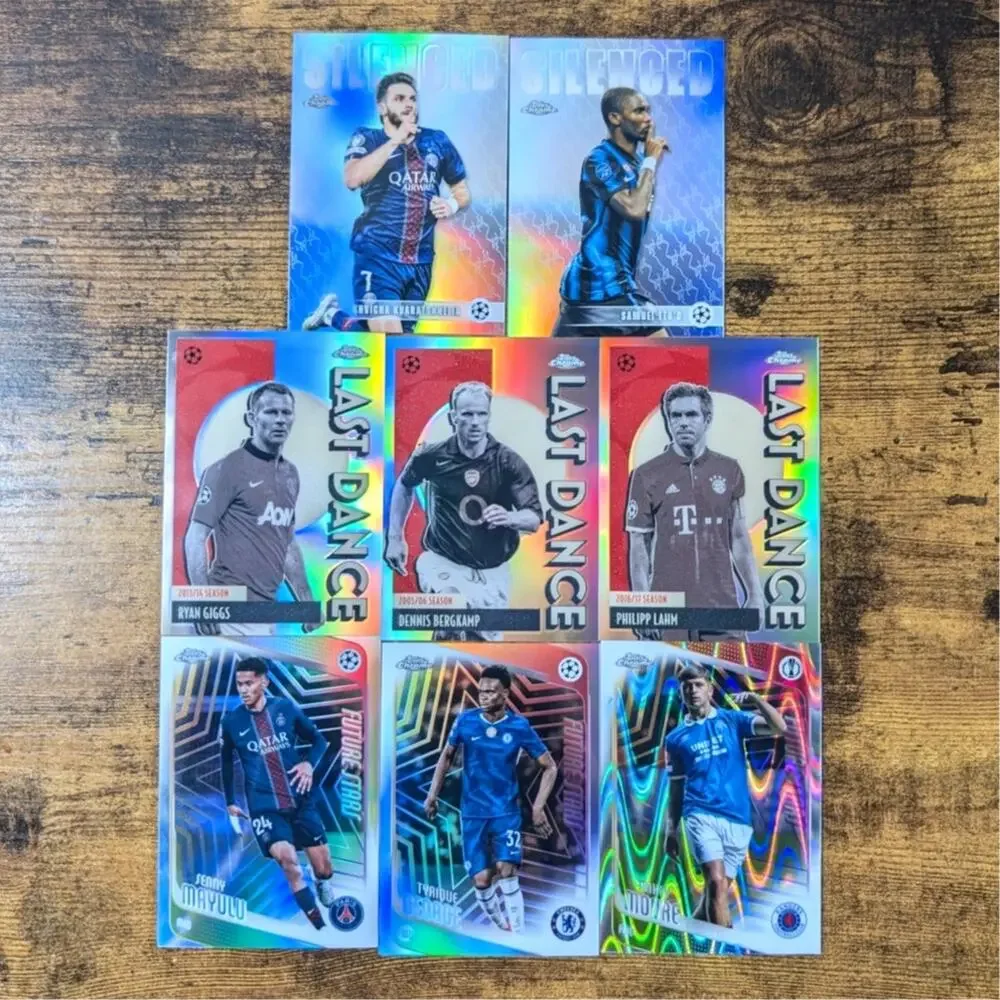 2025-26 Topps Chrome UEFA Insert Lot 8 Last Dance Silenced Future Stars Giggs